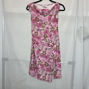 Vintage Iz Byer y2k 90s floral stretch mini dress funky boho festival Small